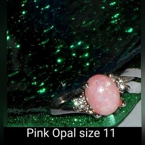 Opal Fashion Ring Silver Plated Choice Of One